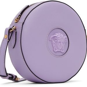 Versace Purple Medusa Round Shoulder Bag